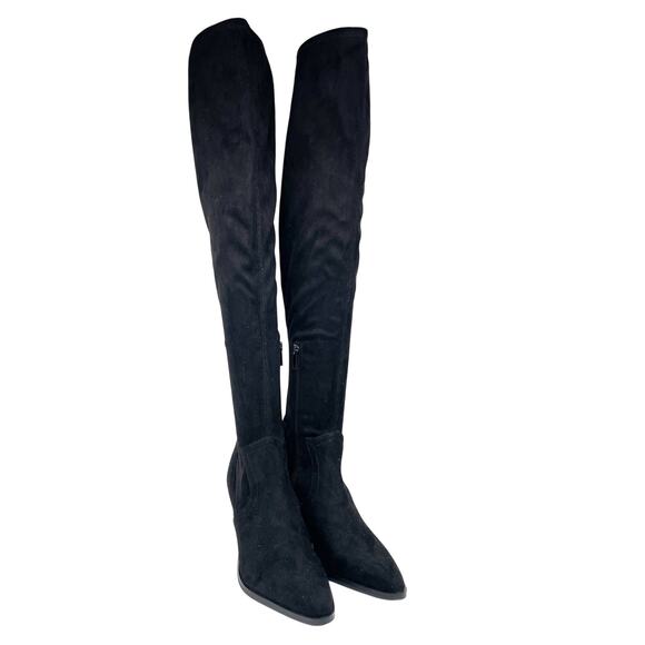 Marc Fisher LTD Women's Cathi Over The Knee Black Suede Boots Size 9M - Picture 1 of 9